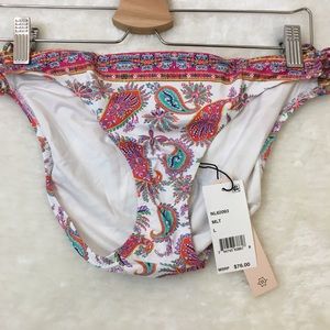 Nanette Lepore White Paisley Bikini Bottom